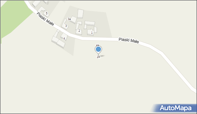 Piaski Małe, Piaski Małe, 1A, mapa Piaski Małe