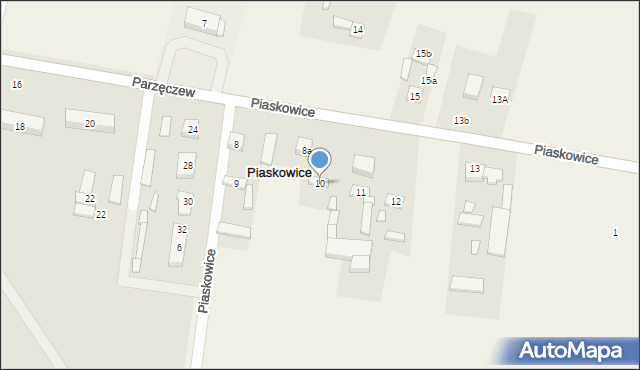 Piaskowice, Piaskowice, 10, mapa Piaskowice