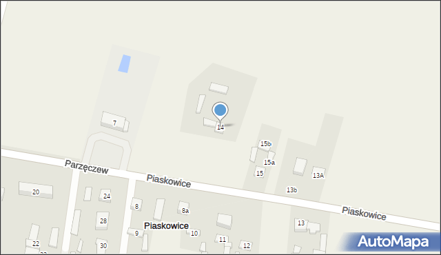 Piaskowice, Piaskowice, 14, mapa Piaskowice