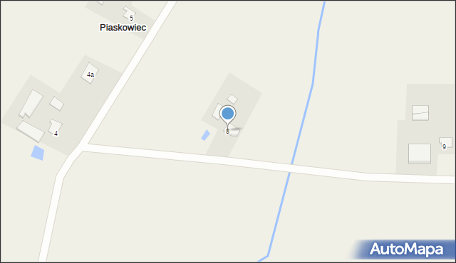 Piaskowiec, Piaskowiec, 8, mapa Piaskowiec