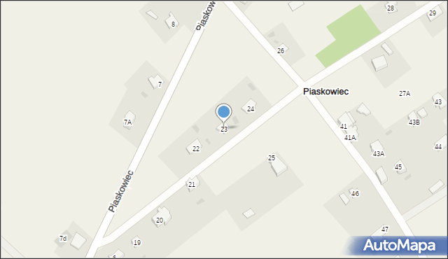 Piaskowiec, Piaskowiec, 23, mapa Piaskowiec