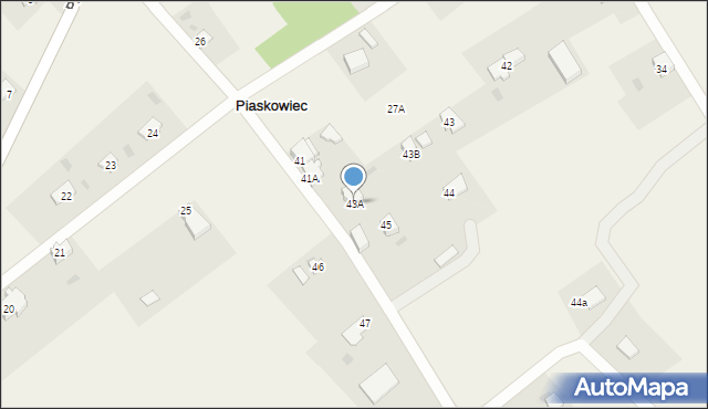 Piaskowiec, Piaskowiec, 43A, mapa Piaskowiec