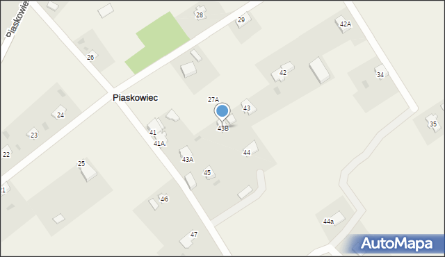 Piaskowiec, Piaskowiec, 43B, mapa Piaskowiec