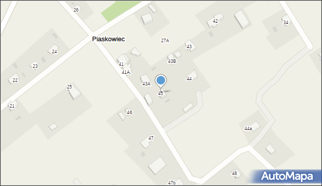 Piaskowiec, Piaskowiec, 45, mapa Piaskowiec