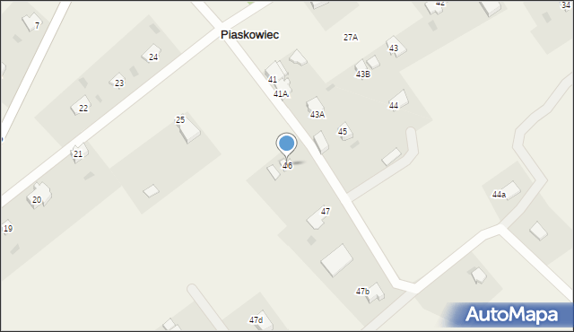 Piaskowiec, Piaskowiec, 46, mapa Piaskowiec