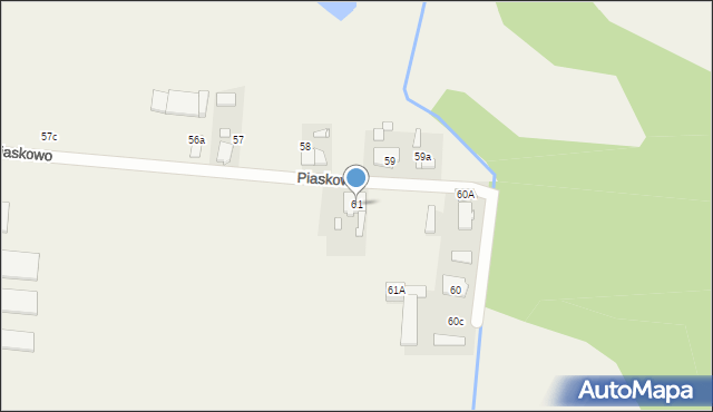 Piaskowo, Piaskowo, 61, mapa Piaskowo