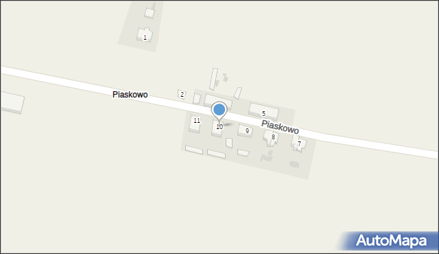 Piaskowo, Piaskowo, 10, mapa Piaskowo