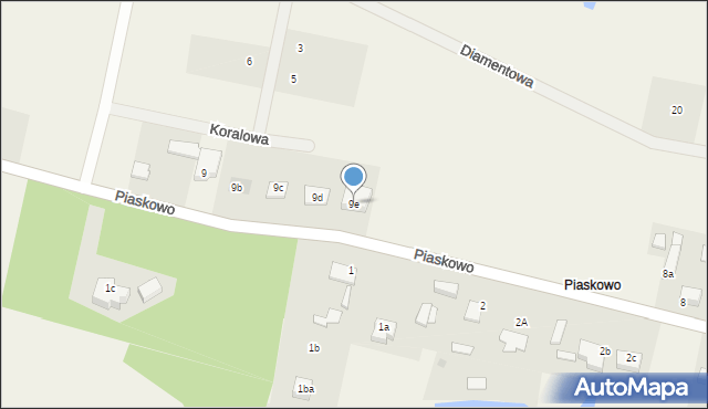 Piaskowo, Piaskowo, 9e, mapa Piaskowo