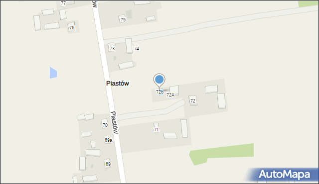 Piastów, Piastów, 72b, mapa Piastów