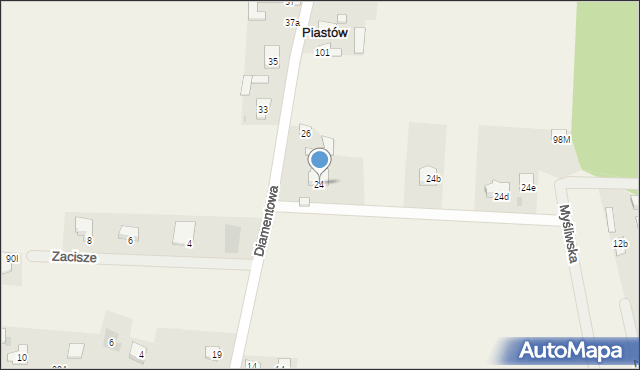 Piastów, Piastów, 98A, mapa Piastów