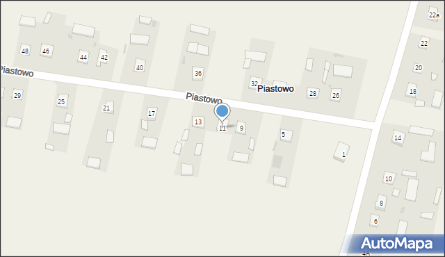 Piastowo, Piastowo, 11, mapa Piastowo