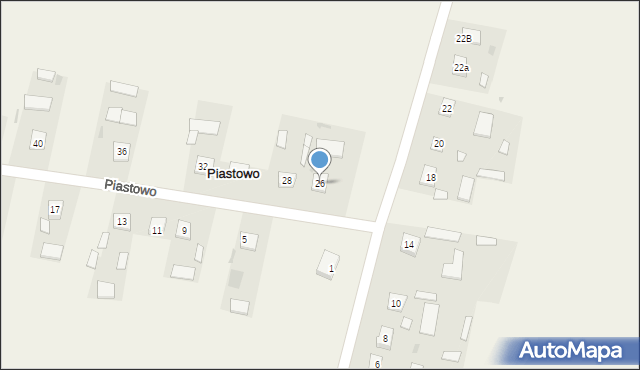 Piastowo, Piastowo, 26, mapa Piastowo