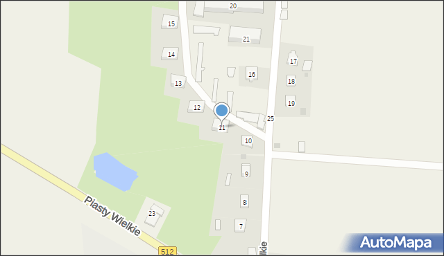 Piasty Wielkie, Piasty Wielkie, 11, mapa Piasty Wielkie