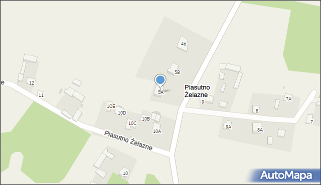 Piasutno Żelazne, Piasutno Żelazne, 5A, mapa Piasutno Żelazne