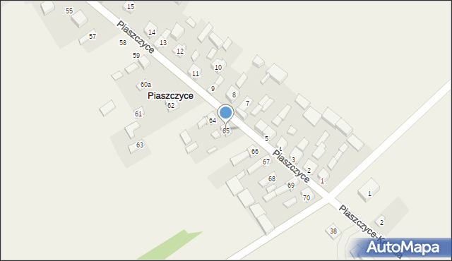 Piaszczyce, Piaszczyce, 65, mapa Piaszczyce