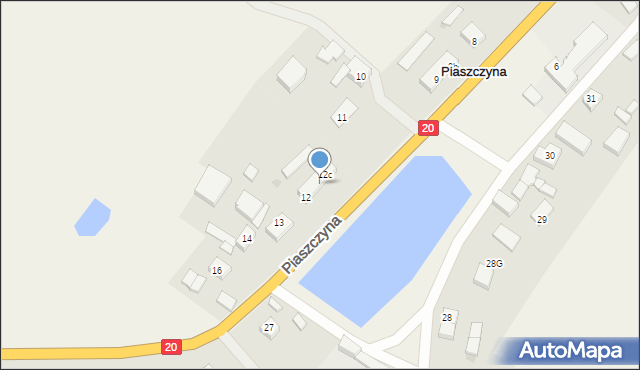 Piaszczyna, Piaszczyna, 12b, mapa Piaszczyna