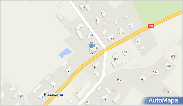 Piaszczyna, Piaszczyna, 4a, mapa Piaszczyna