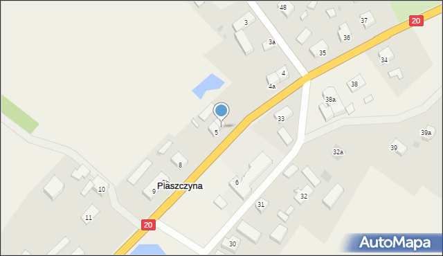 Piaszczyna, Piaszczyna, 5A, mapa Piaszczyna