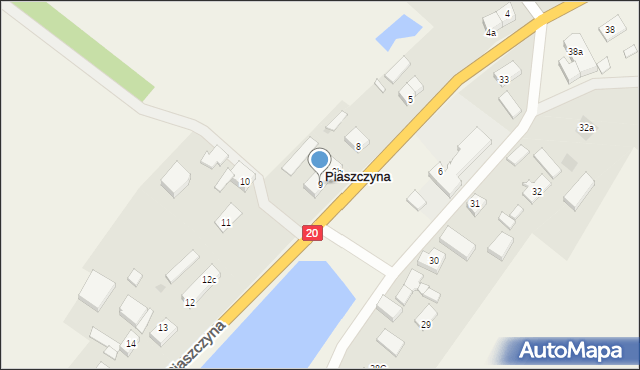 Piaszczyna, Piaszczyna, 9, mapa Piaszczyna