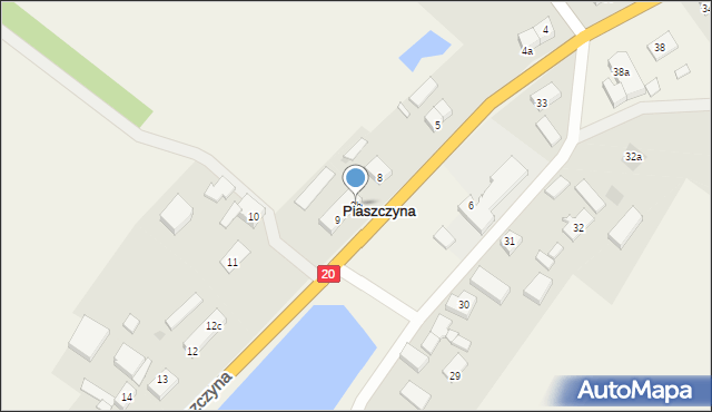 Piaszczyna, Piaszczyna, 9b, mapa Piaszczyna