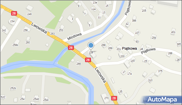 Piątkowa, Piątkowa, 128, mapa Piątkowa