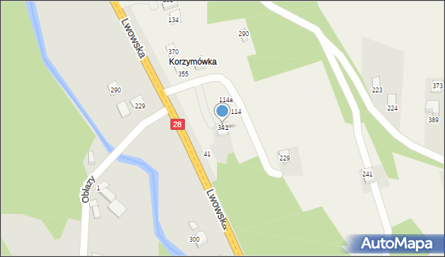 Piątkowa, Piątkowa, 341, mapa Piątkowa