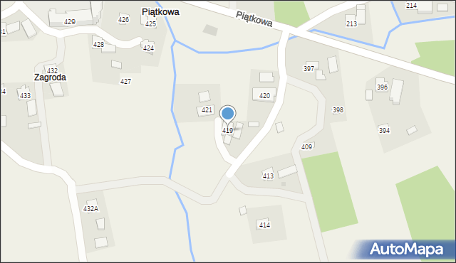 Piątkowa, Piątkowa, 419, mapa Piątkowa