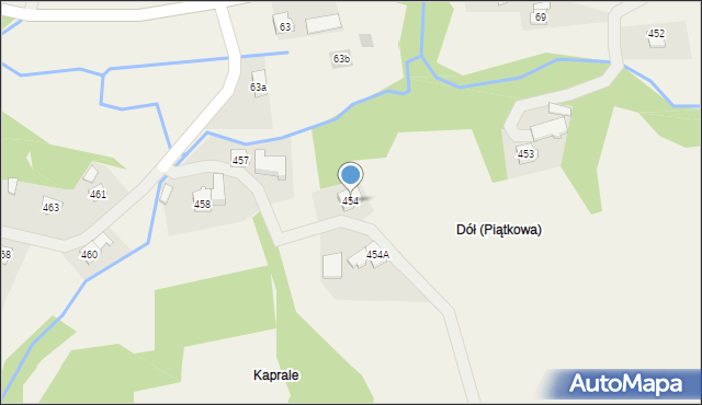 Piątkowa, Piątkowa, 454, mapa Piątkowa