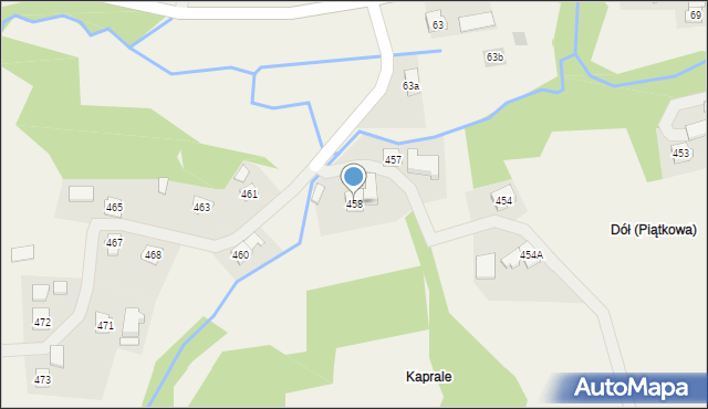 Piątkowa, Piątkowa, 458, mapa Piątkowa