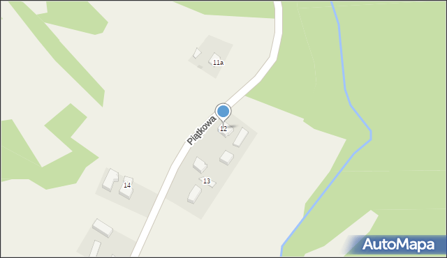 Piątkowa, Piątkowa, 12, mapa Piątkowa