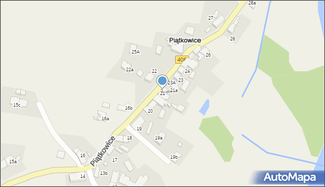 Piątkowice, Piątkowice, 21, mapa Piątkowice