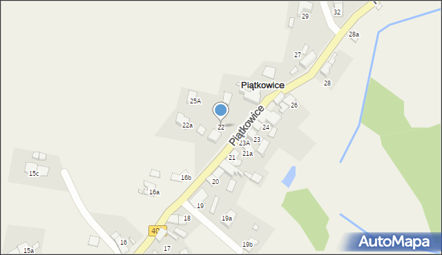 Piątkowice, Piątkowice, 22, mapa Piątkowice