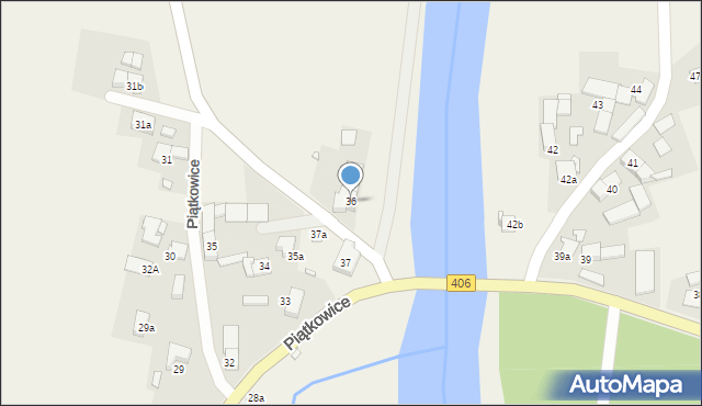 Piątkowice, Piątkowice, 36, mapa Piątkowice