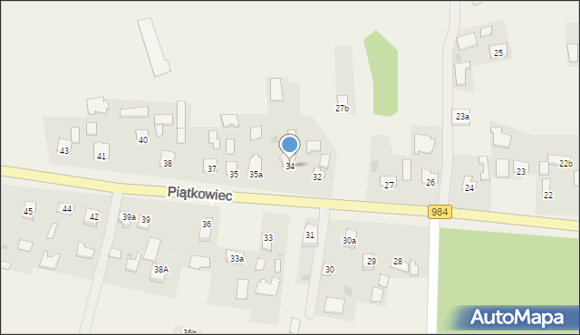 Piątkowiec, Piątkowiec, 34, mapa Piątkowiec