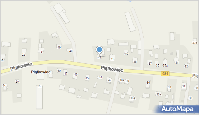 Piątkowiec, Piątkowiec, 43, mapa Piątkowiec