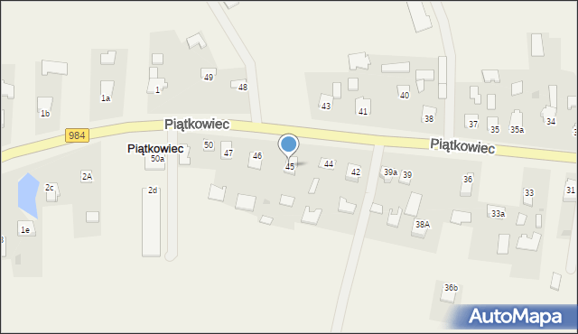 Piątkowiec, Piątkowiec, 45, mapa Piątkowiec