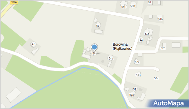 Piątkowiec, Piątkowiec, 54b, mapa Piątkowiec