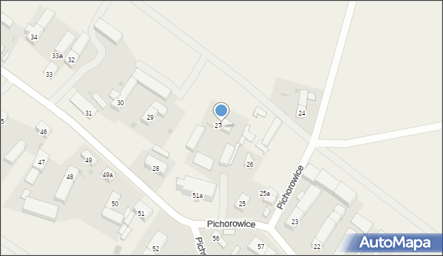 Pichorowice, Pichorowice, 27a, mapa Pichorowice