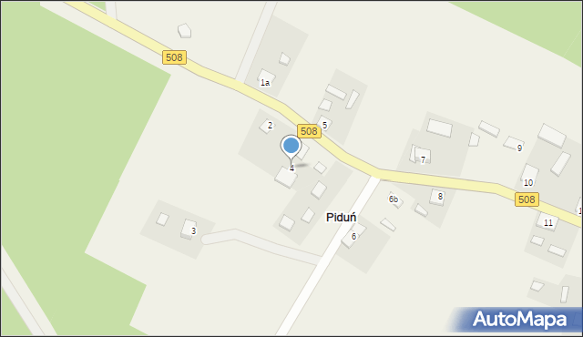 Piduń, Piduń, 4, mapa Piduń