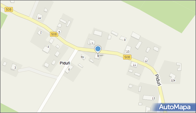 Piduń, Piduń, 8, mapa Piduń