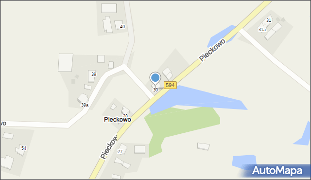 Pieckowo, Pieckowo, 30, mapa Pieckowo