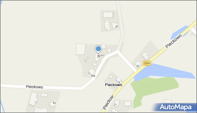 Pieckowo, Pieckowo, 39, mapa Pieckowo