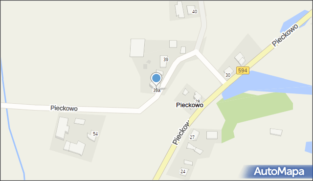 Pieckowo, Pieckowo, 39a, mapa Pieckowo