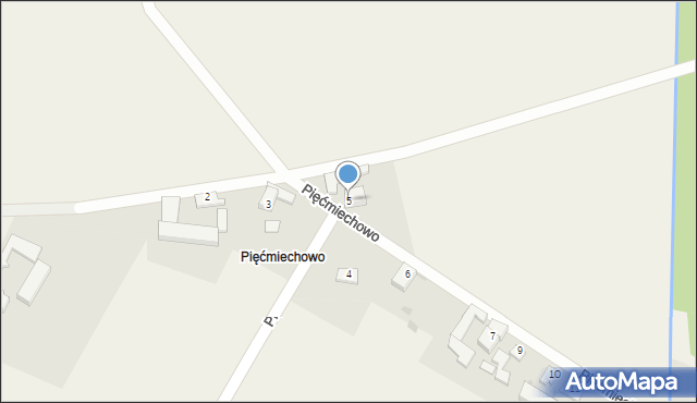 Pięćmiechowo, Pięćmiechowo, 5, mapa Pięćmiechowo