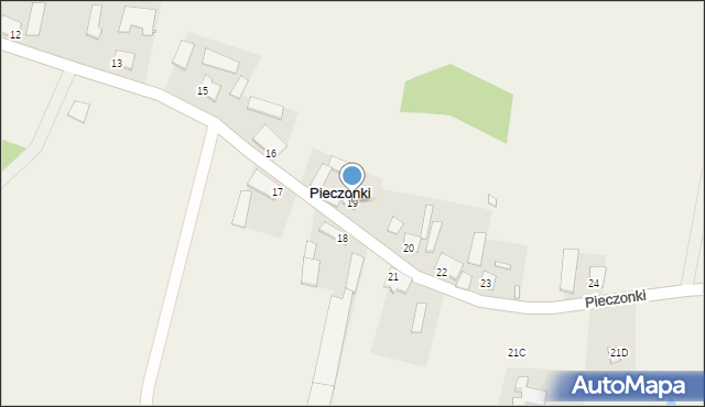 Pieczonki, Pieczonki, 19, mapa Pieczonki