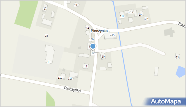 Pieczyska, Pieczyska, 12, mapa Pieczyska