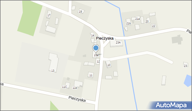 Pieczyska, Pieczyska, 13a, mapa Pieczyska