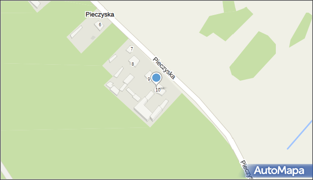 Pieczyska, Pieczyska, 10, mapa Pieczyska