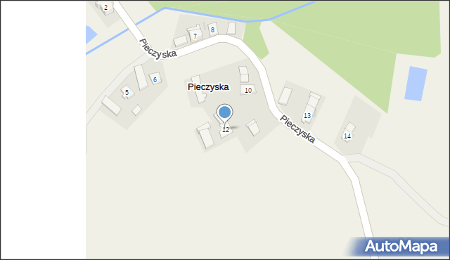 Pieczyska, Pieczyska, 12, mapa Pieczyska