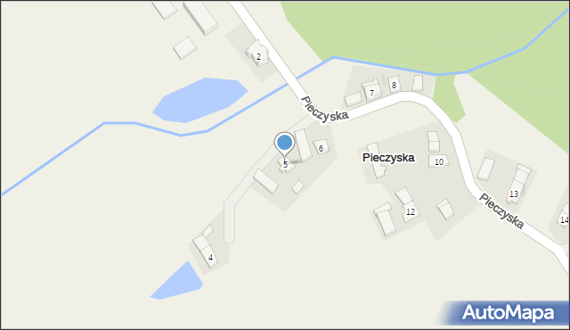 Pieczyska, Pieczyska, 5, mapa Pieczyska